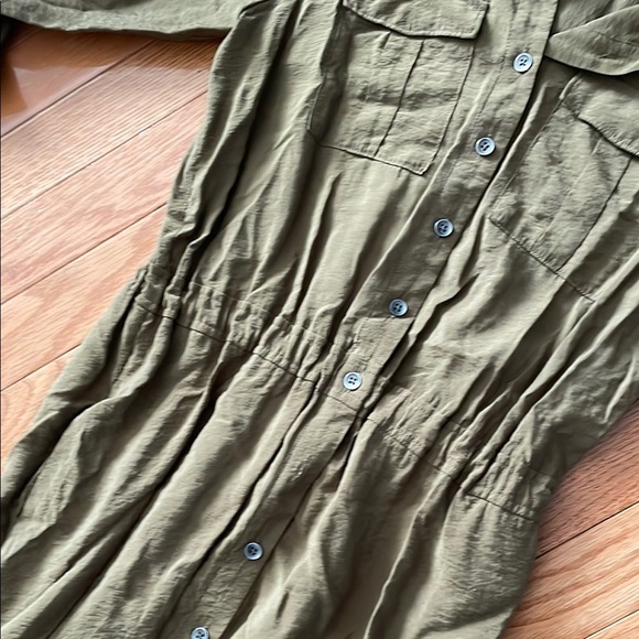 Maeve Olive Green Button-Up Maxi Dress Size 2 - Picture 5 of 9